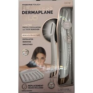 Finishing Touch Flawless Dermaplane Glo Lighted Facial Exfoliator Hair Remover